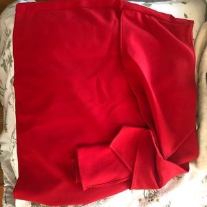 Red mini skirt